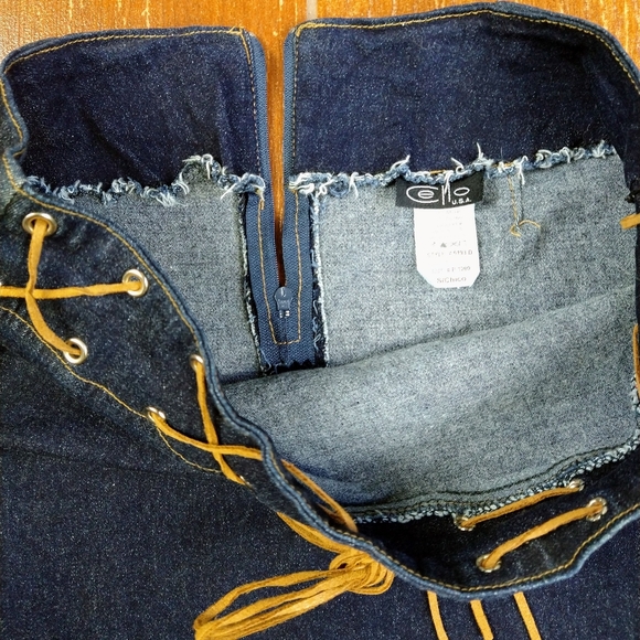 SOLD!!!!Vintage Cello Jean Mini Skirt Size Small - Picture 7 of 15